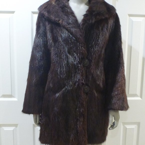 Vintage Muskrat Fur Coat - Picture 2 of 11